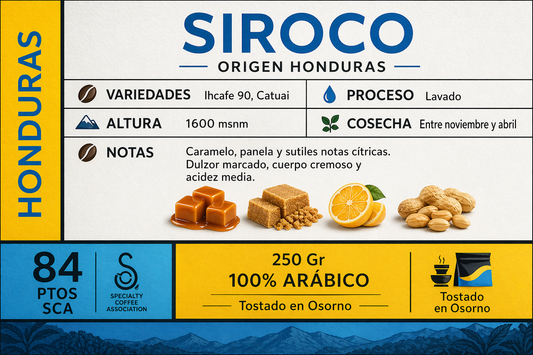 Café Siroco origen Honduras 1kg
