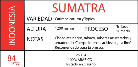 Café Sumatra origen Indonesia